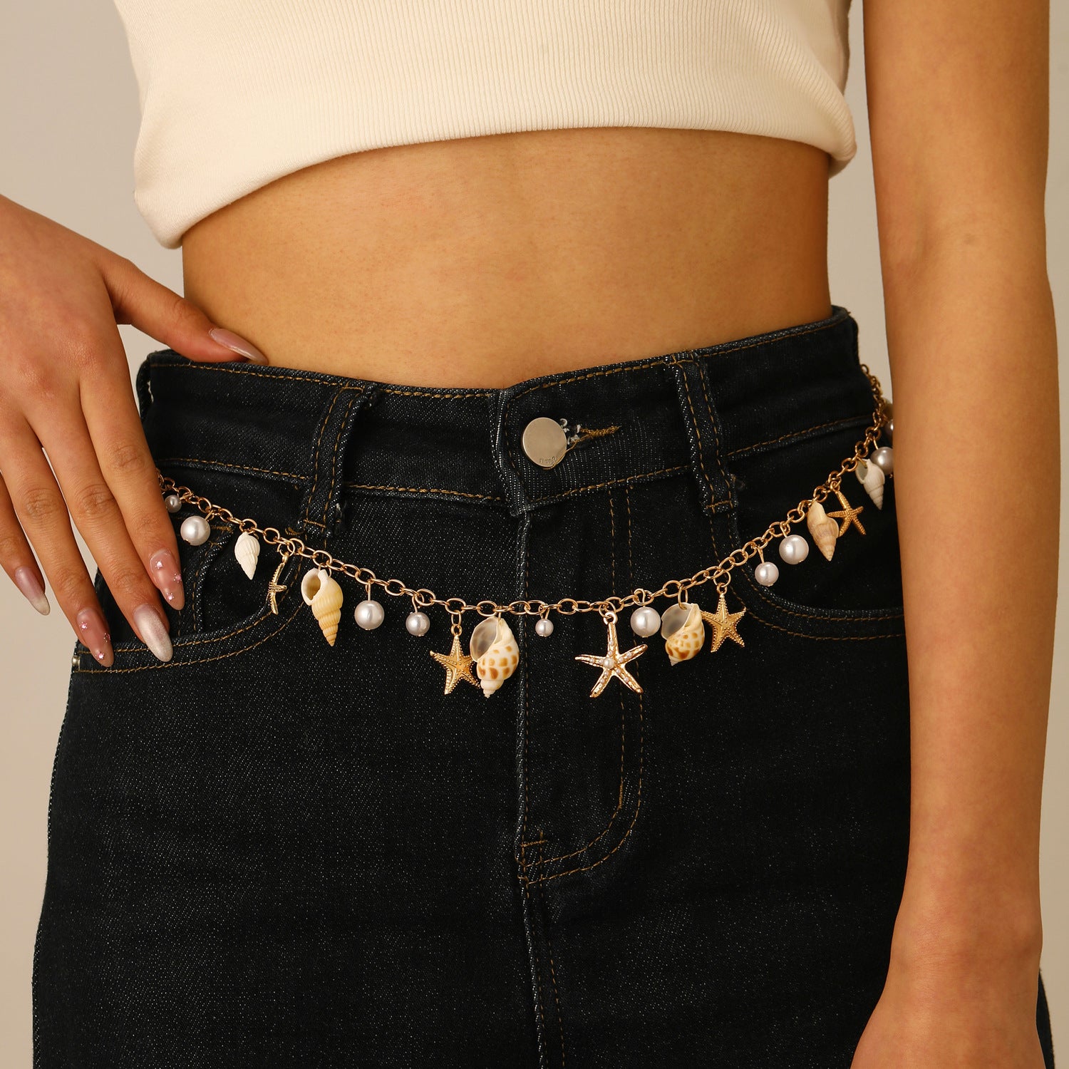Bohemian Shell Waist Chain For The Seaside, Waiste beads, Waiste chains