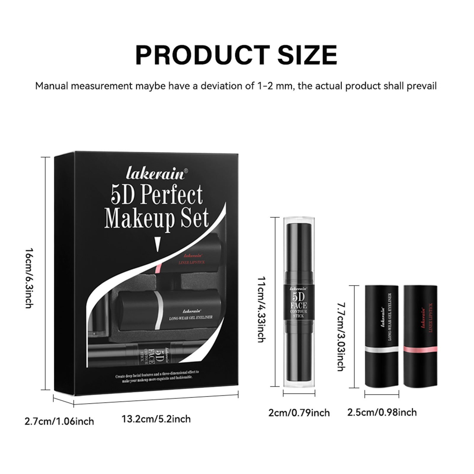 5 Pack Eyeliner Lip Liner Contour Stick Suit