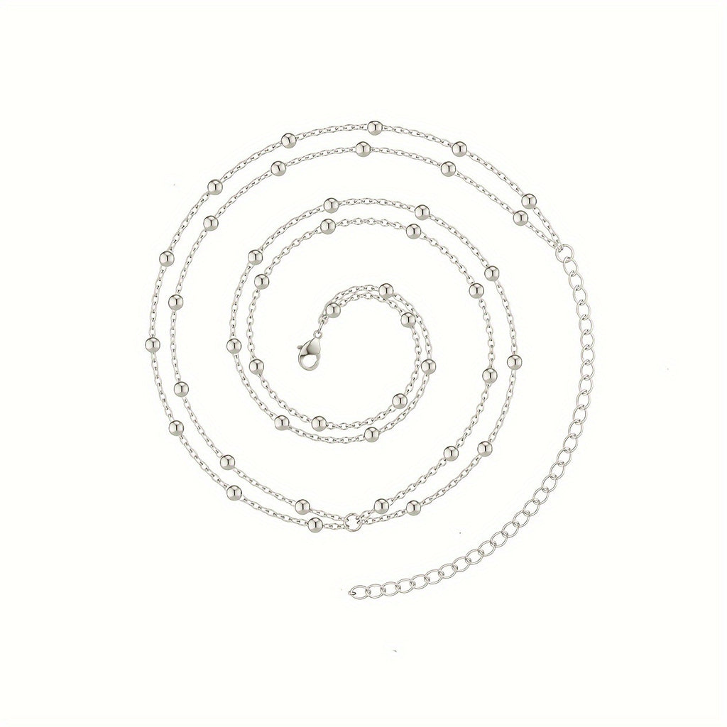 Personalized Fashion Waist Chain Double-layer Simplicity Round Beads Chain